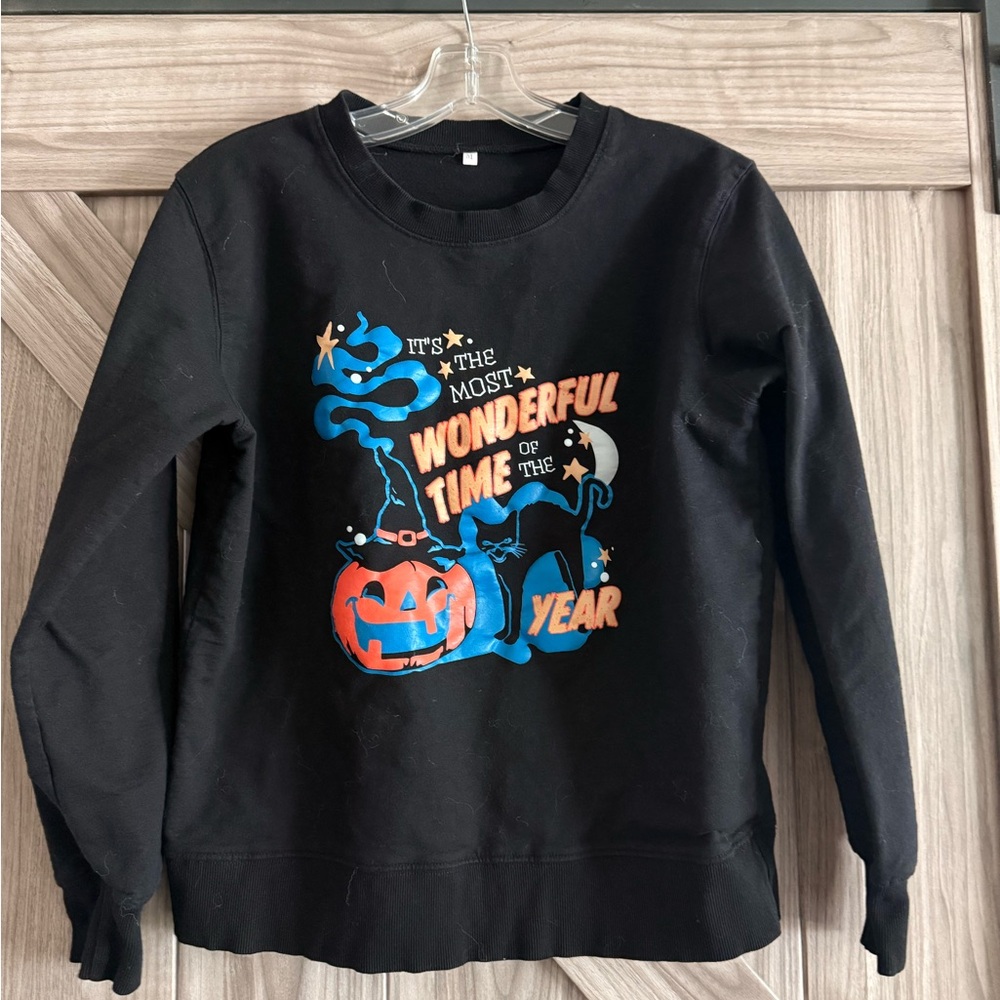 Black Halloween Graphic Women's Sweater